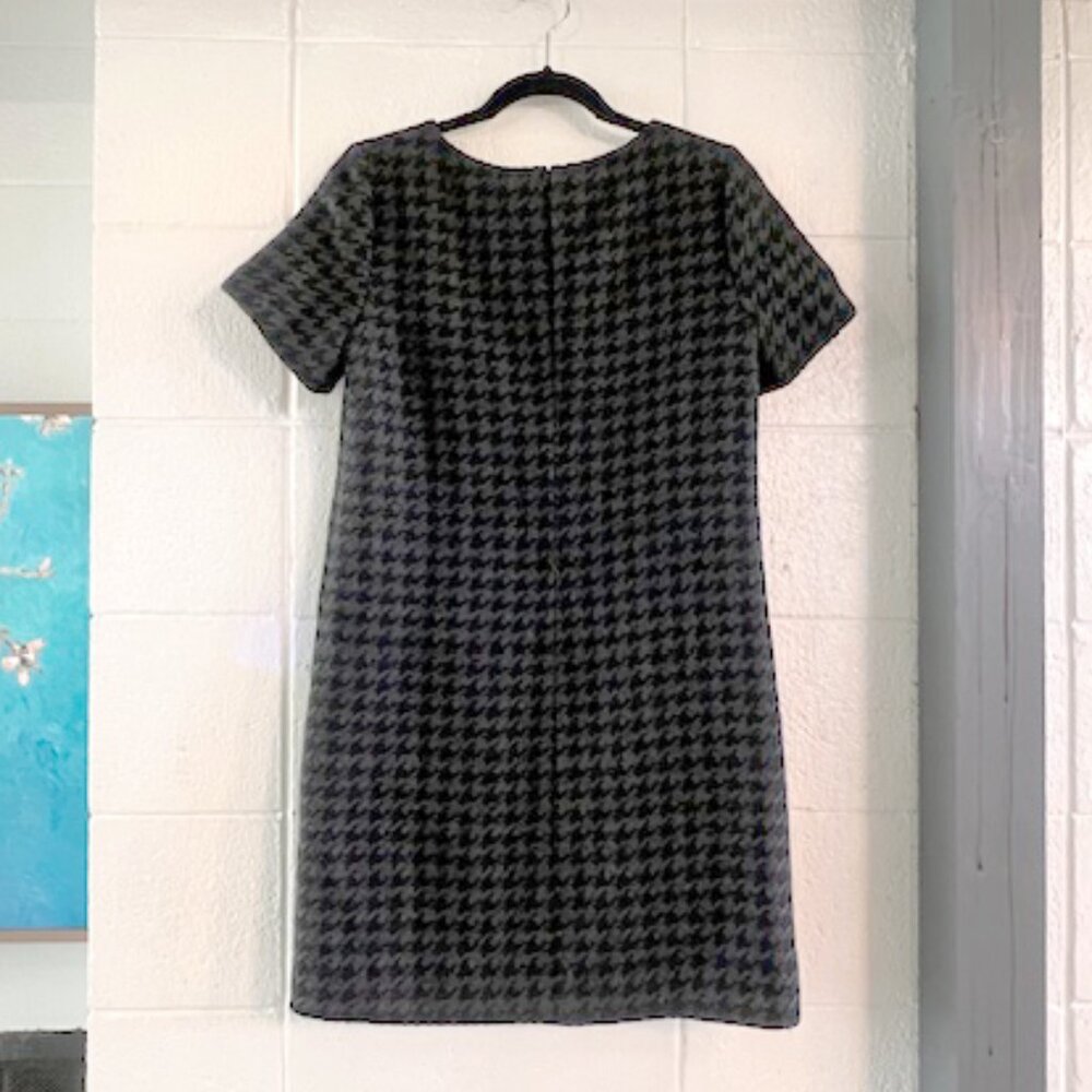 THEORY Classic Houndstooth Tweed Dress, Size 12